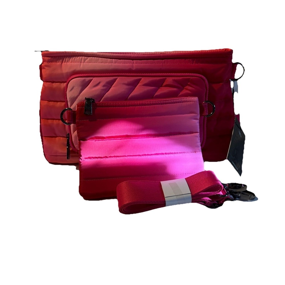 Think Royln Pink Quilted Crossbody Travel Bag RFID Wallet Pouch NWT